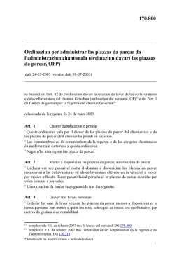 ordinaziun davart las plazzas da parcar, OP