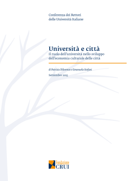 Universit&agrave; e citt&agrave;