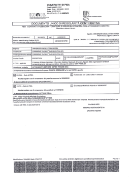 UNIVERSITA` DI PISA - Universit&agrave; degli Studi di Pisa