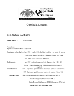 Curricula Docenti - Ospedali Galliera