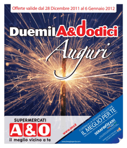 &ldquo; - Offerte valide dal 28 Dicembre 2011 al 6 Gennaio 2012