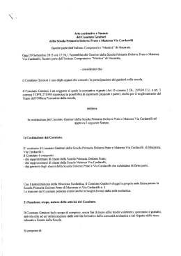 Scarica lo Statuto - Comitato Genitori Mestica