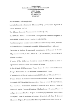 Curriculum Collegio Sindacale