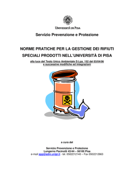 Manuale - Universit&agrave; degli Studi di Pisa