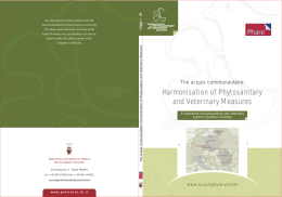 Harmonisation of Phytosanitary and Veterinary Measures