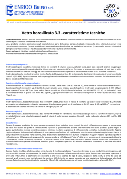 Vetro borosilicato 3.3 - caratteristiche tecniche