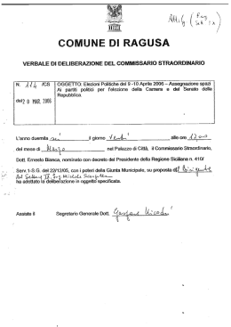 verbale e)! deliberazione del comm&igrave;ssario straorbenar&icirc;o