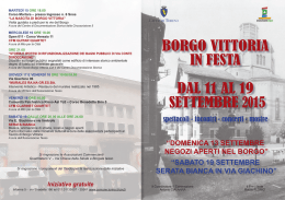 borgo vittoria in festa dal 11 al 19 settembre 2015