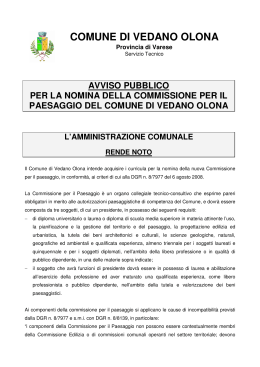 COMUNE DI VEDANO OLONA - Ordine degli Architetti Ppc Varese