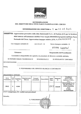 DETERMINAZIONE DEL DIRETTORE n. `l del 2 J. 0 2 . 20) L