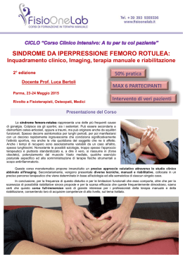 sindrome da iperpressione femoro rotulea