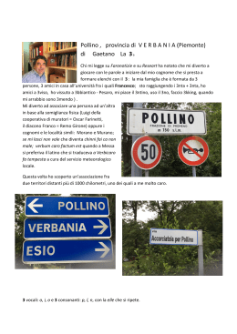 Pollino , provincia di V E R B A N I A (Piemonte) di
