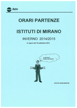Orario ACTV 2014-15 - IIS Levi