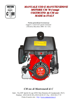 MANUALE MOTORE CM 70