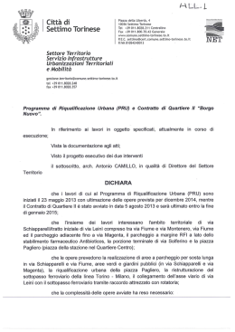 Dichiarazione città Settimo To.se