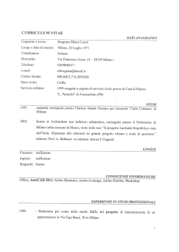 curriculum vitae - Ospedale Maggiore Policlinico