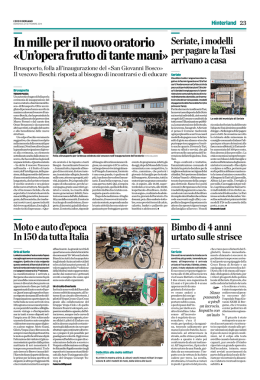 In mille per il nuovo oratorio &laquo;Un`opera frutto di tante mani&raquo;