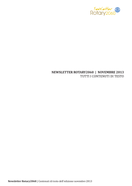 stampa tutti i contenuti di testo di questo numero della newsletter