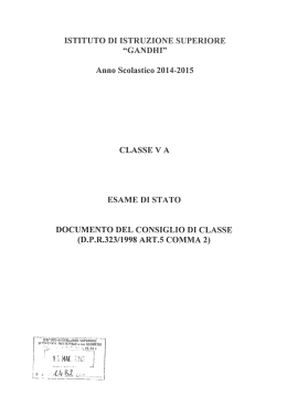 5A - Istituto Gandhi di Narni