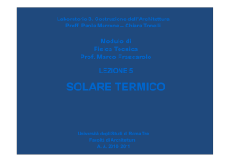 SOLARE TERMICO - costruzione dell`architettura
