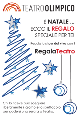 RegalaTeatro - Teatro Olimpico