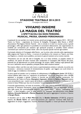 STAGIONE TEATRALE 2014-2015