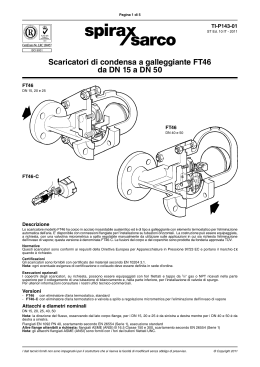 Scaricatori di condensa a galleggiante FT46 da DN