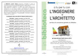 scarica la brochure - Ordine Architetti Torino