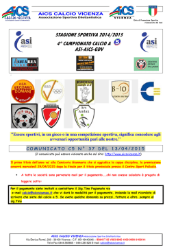 STAGIONE SPORTIV 4&deg; CAMPIONATO C