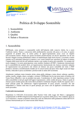 Leggi la politica di sviluppo sostenibile