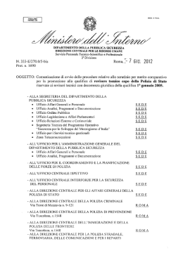Avvio procedure relative allo scrutinio per merito