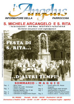 maggio - Parrocchia di S. Michele Arcangelo e S. Rita