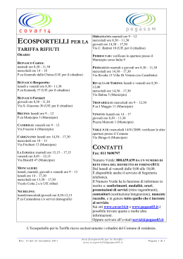 ECO05 - Orari ecosportelli