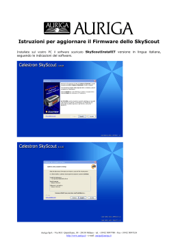 Istruzioni per aggiornare il Firmware dello SkyScout
