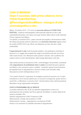 comunicato stampa - Food Film Festival