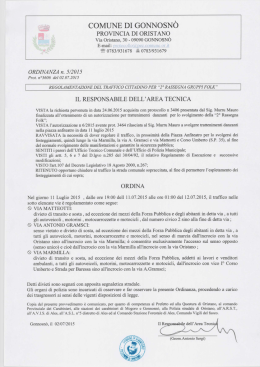 ordinanza ut - Comune di Gonnosnò