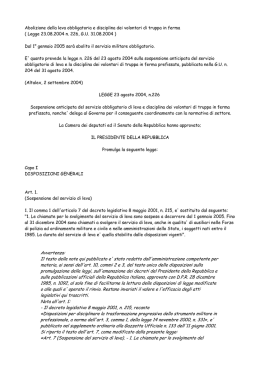 Legge 23 agosto 2004, n. 226