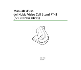 Manuale d`uso del Nokia Video Call Stand PT