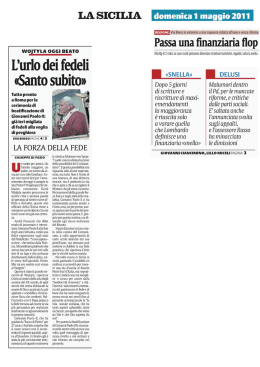 Domenica 1 Maggio 2011 Clicca qui