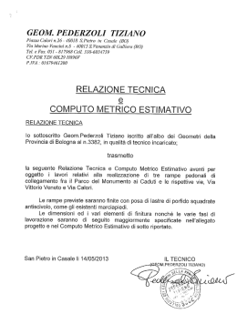 Computo Metrico - Comune di San Pietro in Casale