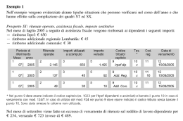 Esempio 1 Nell`esempio vengono evidenziate alcune tipiche