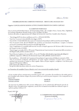 Delibera Comitato Portuale n. 14 del 28.7.2014