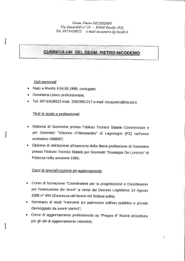 Geom. Pietro NICODEMO Via Zanardelli n&ugrave; 24