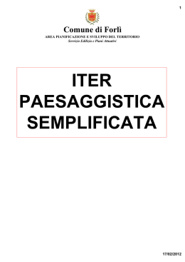 iter paesaggistica semplificata