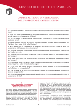 LESSICO DI DIRITTO DI FAMIGLIA