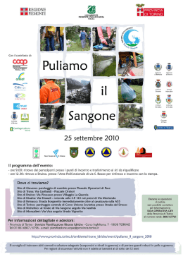 Locandina \"Puliamo il Sangone 2010\"