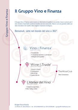 Il Gruppo Vino e Finanza