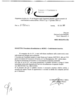 Organismo iscritto al n. 95 del Registro degli Organismi deputati a