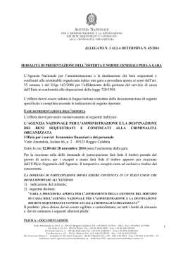 Modalit&agrave; Bando