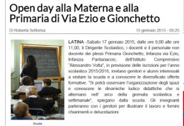Open day alla Materna e alla Prima ria di Via Ezio e